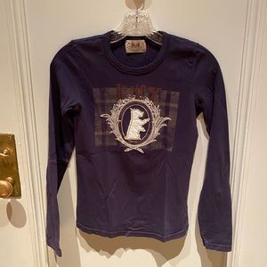 COPY - Vintage Y2K Juicy Couture Classic Scottie Dog Navy Tee 💙